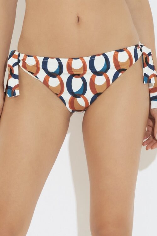 BOTERO Slip con fiocchi in microfibra fitbright in fantasia ad anelli colorati